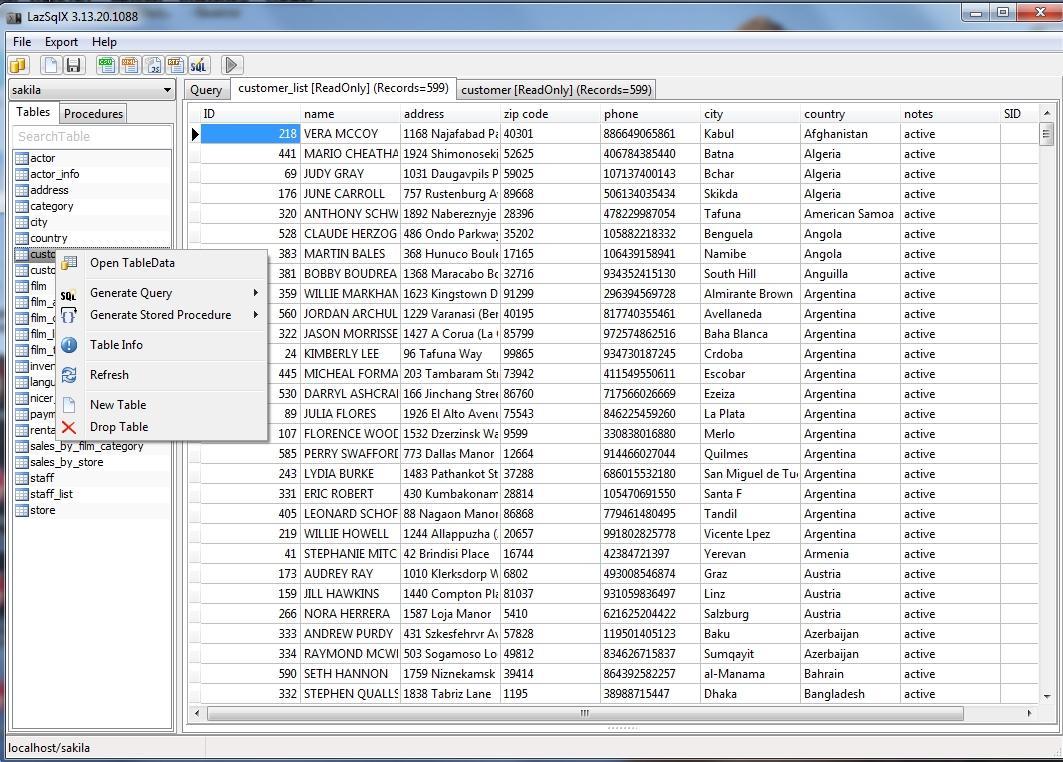 LazSqlX 5.1.2.1591 Beta software screenshot