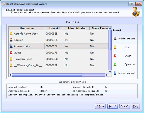 Lazesoft Recover My Password Professional 4.2 software screenshot