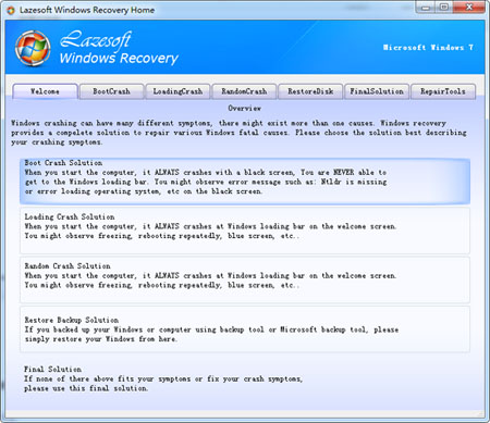 Lazesoft Windows Recovery Professional 3.4.0.1 software screenshot