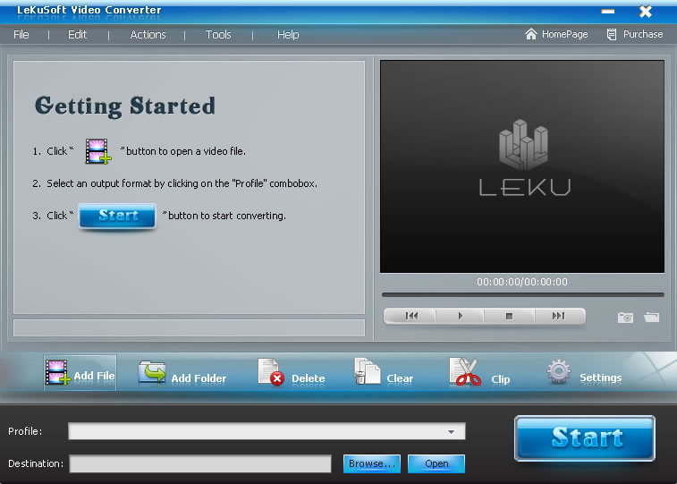 LeKuSoft Video Converter 2.10 software screenshot