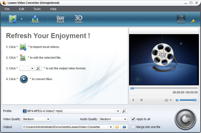 Leawo WMV Converter 5.1.0.0 software screenshot