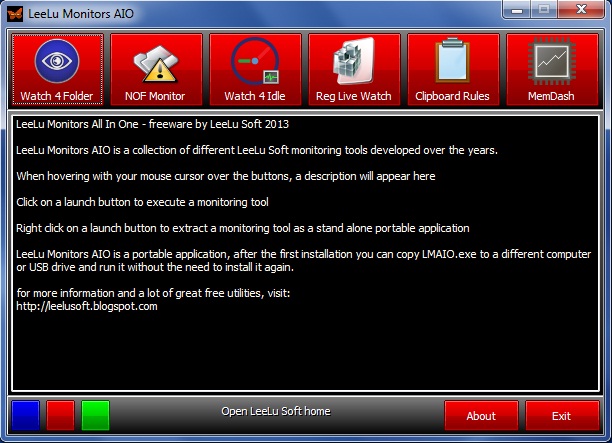 LeeLu Monitors AIO 1.0 software screenshot