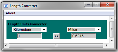 Length Converter 1.0 software screenshot