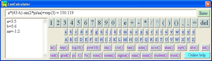LeoCalculator 3.5 software screenshot
