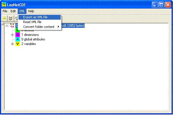 LeoNetCDF 2.11 software screenshot
