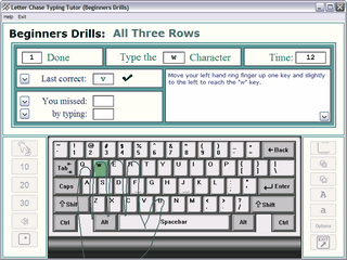Letter Chase Typing Tutor 5.4 software screenshot