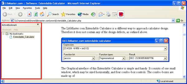 LibMaster.com Active Bookmark 1.1 beta software screenshot