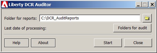 Liberty DCR Auditor 1.0.414 software screenshot
