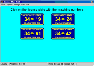 License Plate Math 2.0 software screenshot