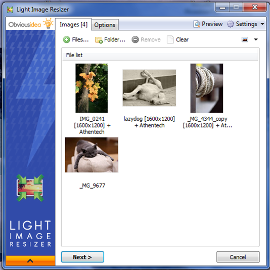Light Image Resizer 5.0.6.0 software screenshot