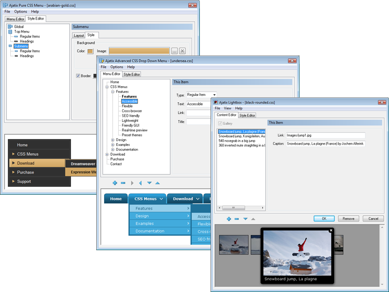 Lightbox Expression Web Add-In 3.1.7 software screenshot
