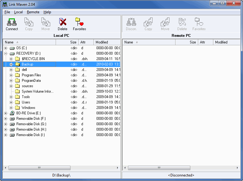 Link Maven 2.04 software screenshot