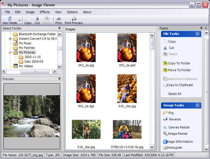 Linos Image Viewer 7.5 software screenshot