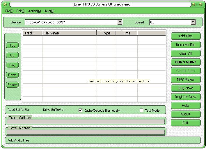 Linren  MP3 CD Burner 2.00 software screenshot
