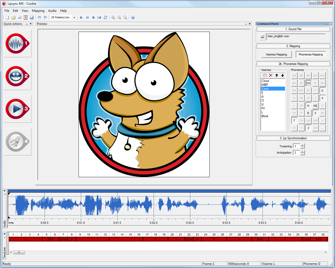 LipSync MX 4.0 software screenshot