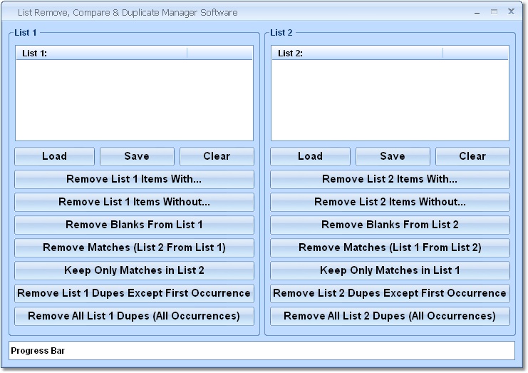 List Remove, Compare & Duplicate Manager Software 7.0 software screenshot