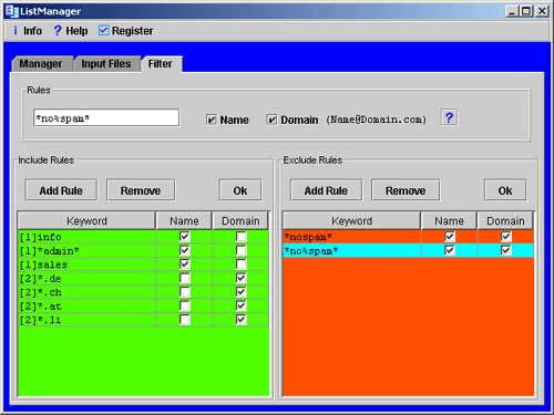 ListManager 8 software screenshot