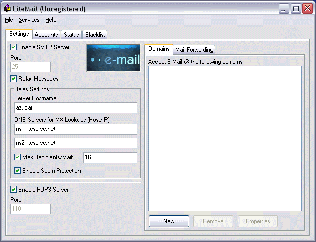 LiteMail 2.6 software screenshot