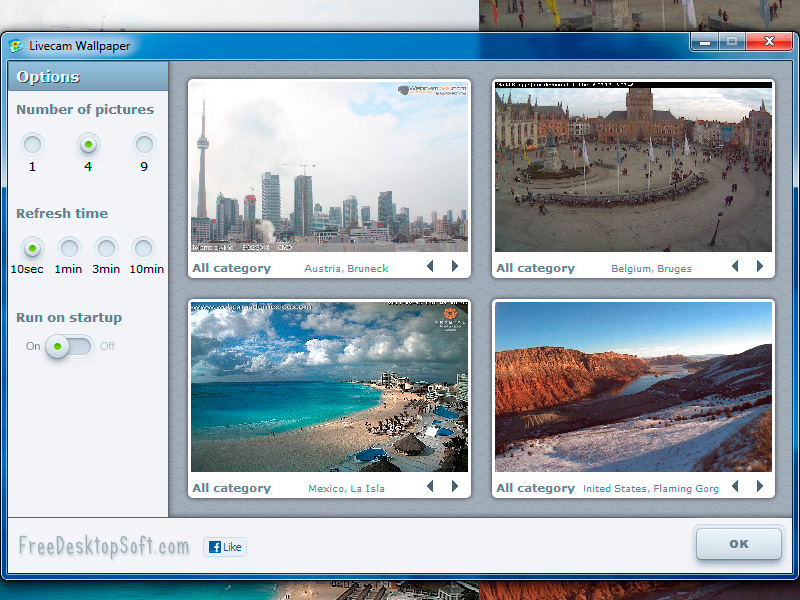 Livecam Wallpaper 1.01 software screenshot