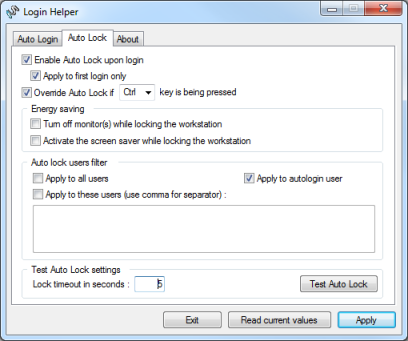 Login Helper 1.2.1 software screenshot
