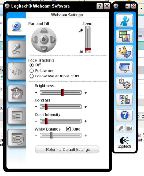 Logitech Webcam Software 2.80.853.0a software screenshot