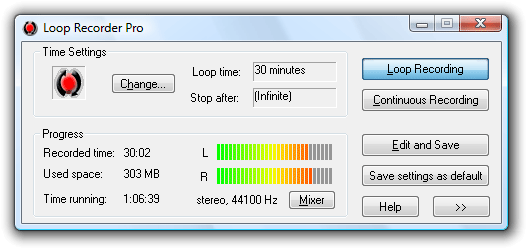 Loop Recorder Pro 2.08 software screenshot