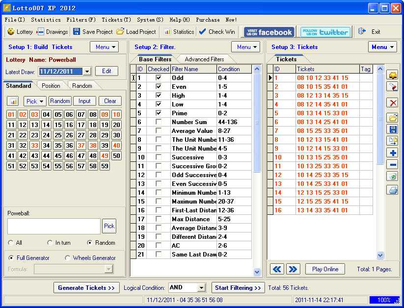 Lotto007 For Pick 3 Pick 4 8.0.1 software screenshot