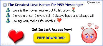 Love MSN Names 1.0 software screenshot