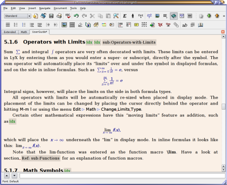 LyX 2.2.2 software screenshot