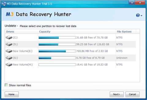M3 Data Recovery Free 5.2.1 software screenshot