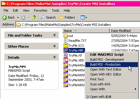 MAKEMSI 15.120 software screenshot