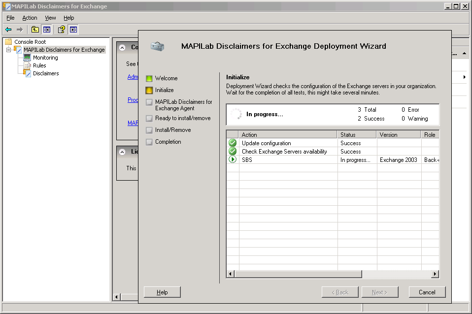 MAPILab Disclaimers for Exchange 1.5 software screenshot