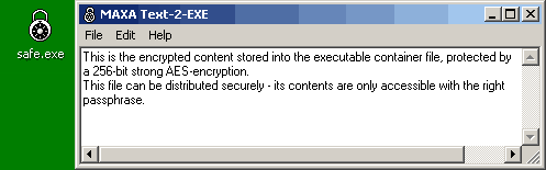 MAXA Text2EXE 3.3 software screenshot