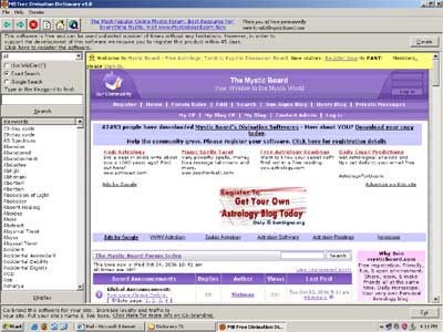 MB Numerology Dictionary 1.75 software screenshot