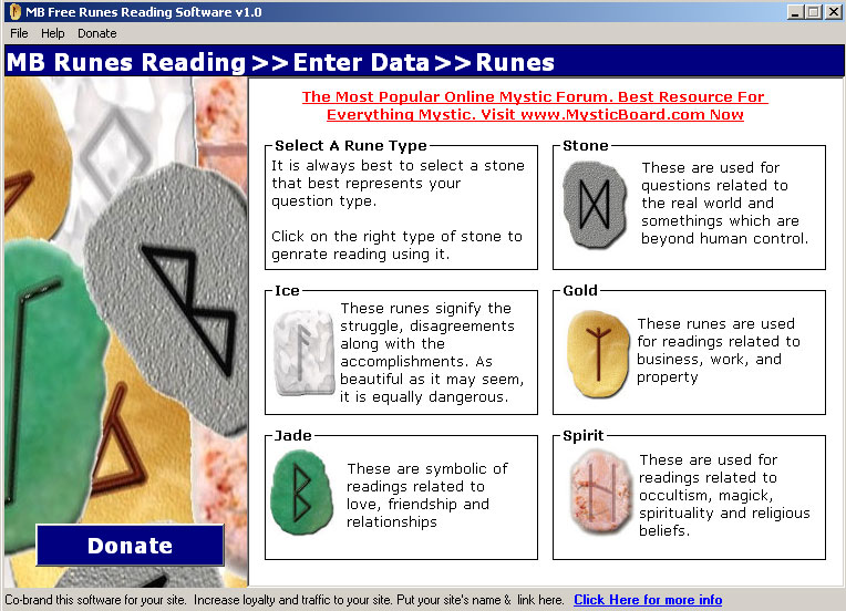 MB Runes Reading Software 1.50 software screenshot