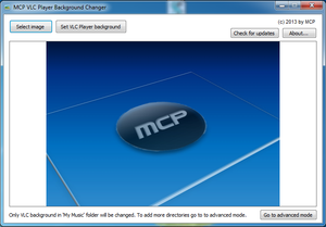 MCP VLC Player Background Changer 1.8 software screenshot