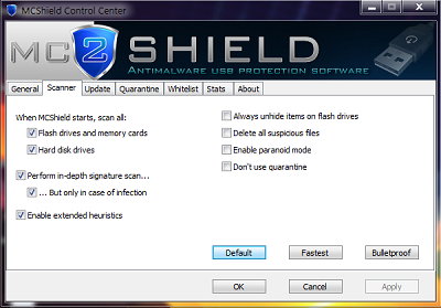 MCShield 2.5.4.20 software screenshot