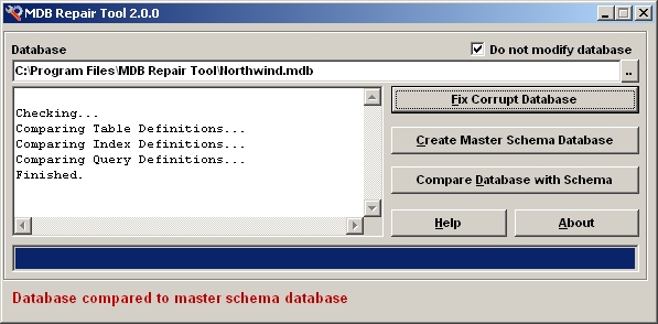 MDB Repair Tool 2.6.0 software screenshot