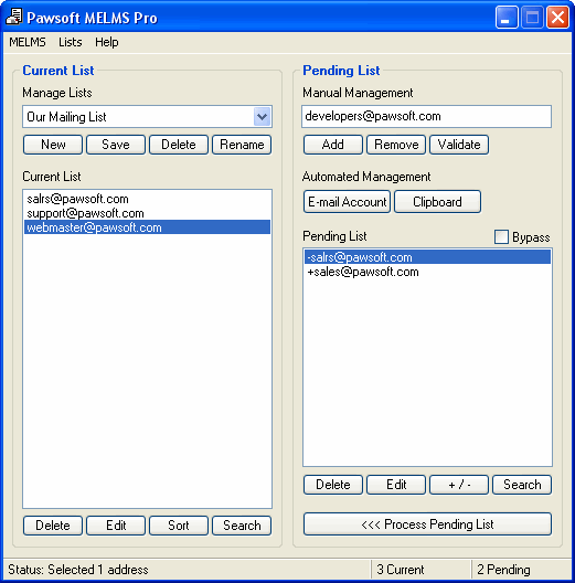 MELMS Pro 1.1 software screenshot