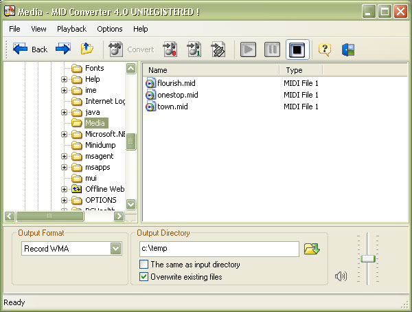 MID Converter 4.2.4 software screenshot