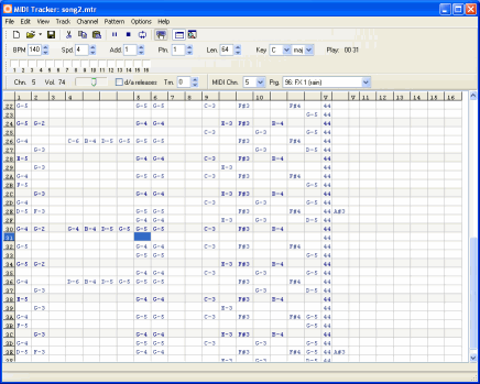 MIDI Tracker Free 1.4.7 software screenshot