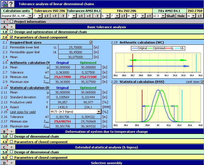 MITCalc - Tolerance analysis 1.17 software screenshot