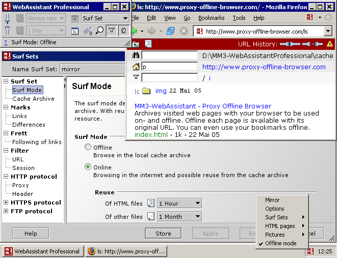 MM3-WebAssistant - Proxy Offline Browser - Pro 2012 software screenshot