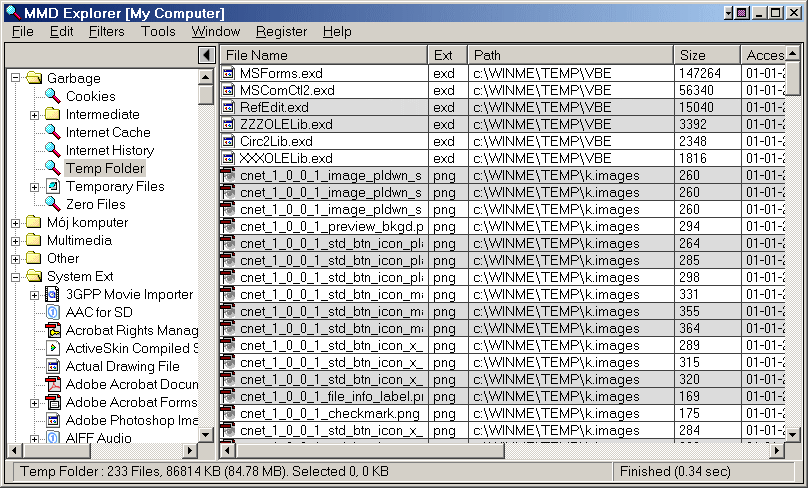 MMD Explorer 1.8 software screenshot