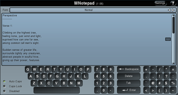MNotepad 7.10 software screenshot