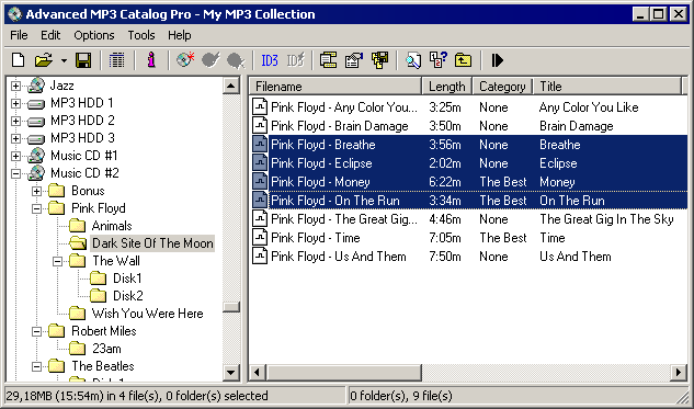 MP3 Catalog Manager Pro 1.3.5 software screenshot