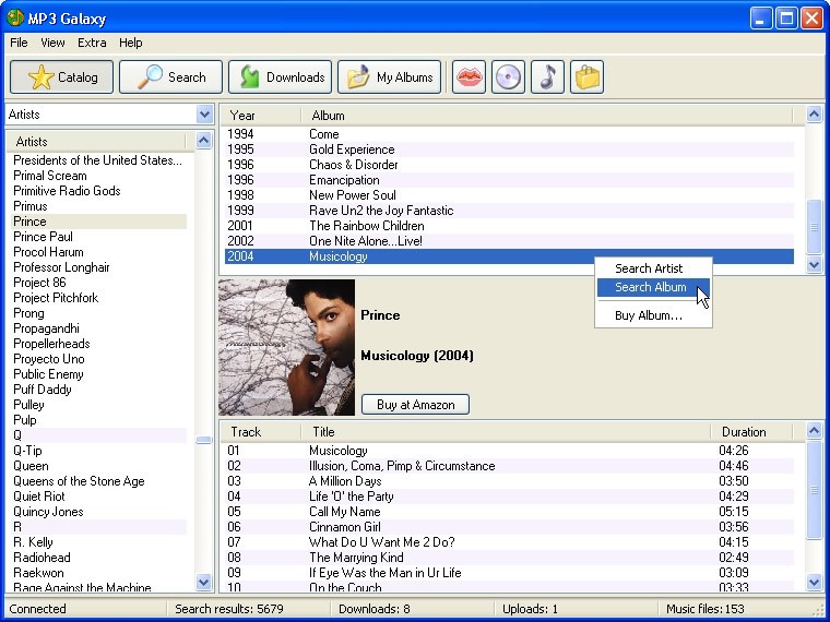 MP3 Galaxy 1.18 software screenshot