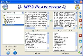 MP3 Playlister 1.0 software screenshot