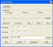 MP3 Splitter 3.12 software screenshot