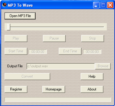 MP3 To Wave 1.2.4.6 software screenshot